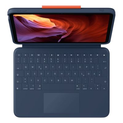 9. Logitech Rugged Combo 4 Touch QWERTZ Niemiecki Smart Connector Niebieski