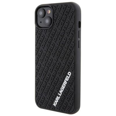 2. Etui Karl Lagerfeld 3D Rubber Multi Logo na iPhone 15 Plus - czarne
