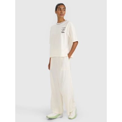 3. T-shirt oversize z nadrukiem damski 4F 4FRSS25TTSHF2979-11S