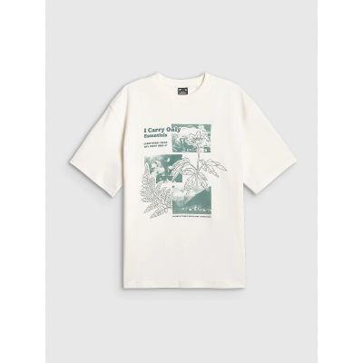 5. T-shirt z nadrukiem damski 4F 4FRSS26TTSHF3705-11S