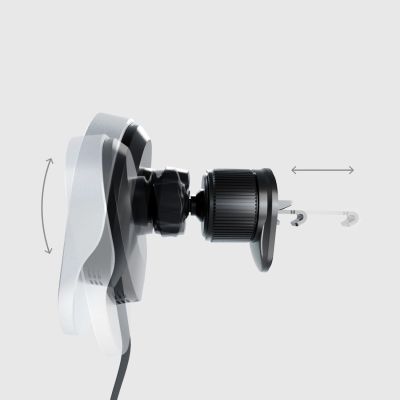 8. Uchwyt na smartfona z ładowarką bezprzewodową SBS TESUPP15WRETRACABL ze zwijanym kablem kompatybilny z MagSafe - czarny