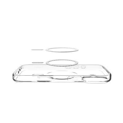 10. Etui Spigen Ultra Hybrid MagSafe na iPhone 17 - przezroczysto-szare