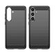 7. Etui do Carbon Case Samsung Galaxy S24+ elastyczny silikonowy karbonowy pokrowiec - czarny