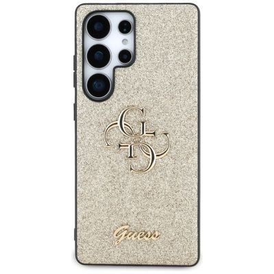 3. Etui Guess Fixed Glitter Big 4G Metal Logo do Samsung Galaxy S25 Ultra złoty