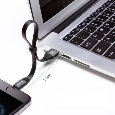 11. Kabel Baseus Nimble USB-A / Lightning 2A 0.23 m - czarny