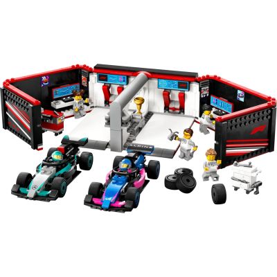 3. LEGO CITY 60444 F1 Garaż i bolidy Mercedes-AMG i Alpine