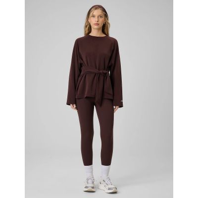 3. Bluza regular z wiązaniem i modalem damska 4F 4FRSS26TSWSF2784-80S