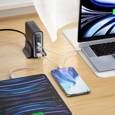 5. Stacja ładująca Tech-protect DC80W-GAN 6-PORT PD80W/QC3.0 - czarne