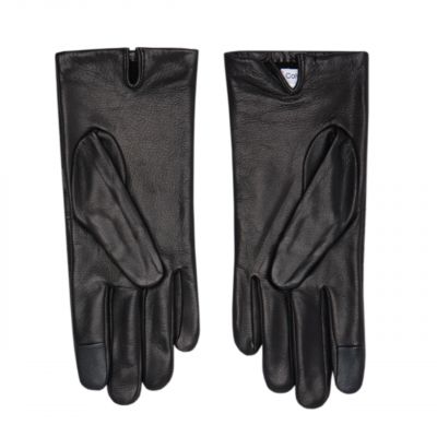 5. Rękawiczki Calvin Klein Re-lock Debossed Leather Gloves W K60K609975