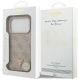 8. Etui Guess Leather 4G Triangle Strass MagSafe na iPhone 17 Pro - różowe