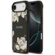 Etui Guess Grained Flowers Classic Logo MagSafe na iPhone Air - czarne