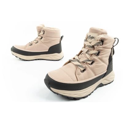 8. Lee Cooper buty sportowe damskie zimowe trekkingowe ocieplane beżowe czarne