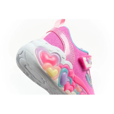 6. Skechers buty sportowe dziecięce S Lights LED dla dziewczynki na rzep