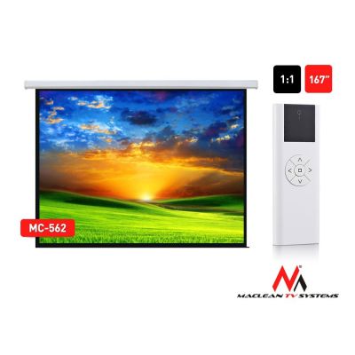 2. Ekran Maclean MC-562 (sufitowy; rozwijane elektrycznie; 1:1; 167,0")