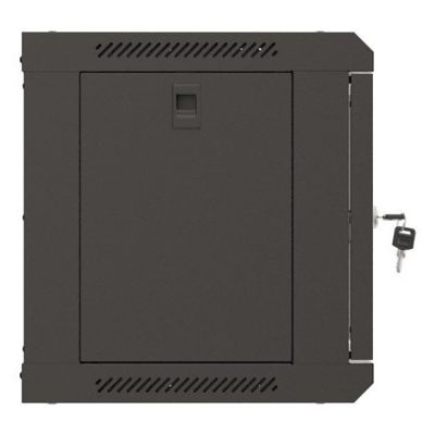 22. Szafa instalacyjna rack wisząca 19" 6U 540x350 czarna drzwi przeszklone LANBERG (Flat Pack)