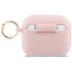 2. Etui Guess Silicone Glitter Ring na AirPods Pro 3 - różowe