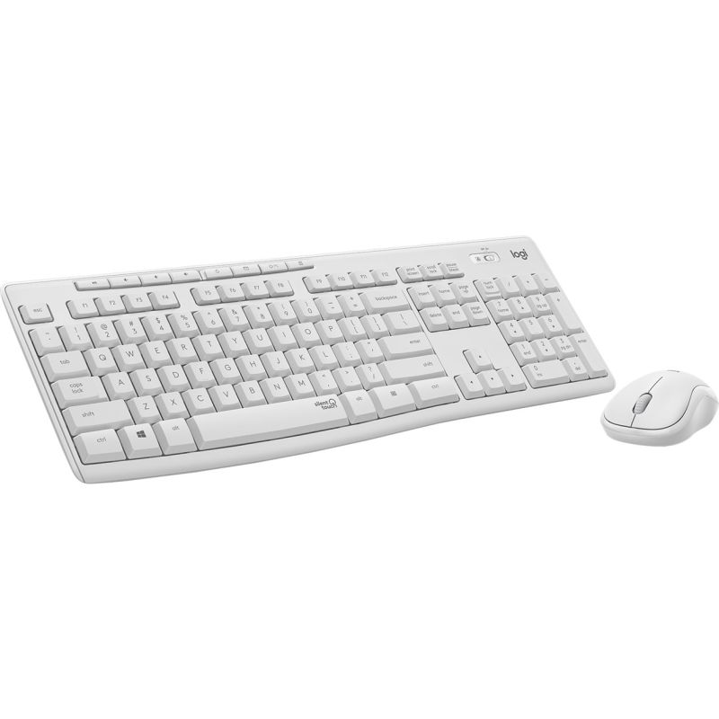 9. Logitech MK295 Silent Wireless Combo klawiatura Dołączona myszka Biuro USB QWERTZ Niemiecki Biały