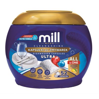 MILL Kapsułki do zmywarki CLEAN&SHINE Ultra 52 szt. 3K.S