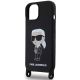 5. Etui Karl Lagerfeld Crossbody Silicone Ikonik do iPhone 15 - czarne