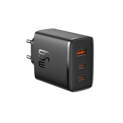 3. Ładowarka GaN Baseus Cube Pro 65W 2x USB-C USB-A - czarna