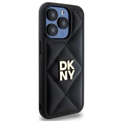 4. Etui DKNY Quilted Stack Logo na iPhone 15 Pro Max - czarne