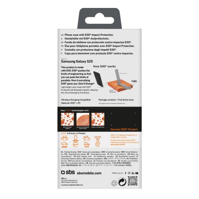 3. Etui SBS D3O do Samsung Galaxy S25 - czarne