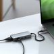 7. Satechi 4-In-1 USB-C Hub - hub do urządzeń mobilnych USB-C (3x USB-C 3.2 gen2 10Gbps, 2.5 Gigabit Ethernet) (space gray)