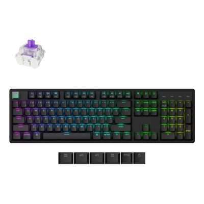 Keychron K10 HE klawiatura Gaming USB + RF Wireless + Bluetooth QWERTY Angielski Czarny
