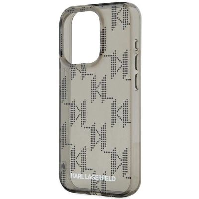 5. Etui Karl Lagerfeld IML Mono KL Pattern & Cord na iPhone 15 Pro Max - czarne
