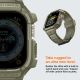 7. Etui z paskiem Spigen Rugged Armor Pro na Apple Watch Ultra (49 mm) - zielone