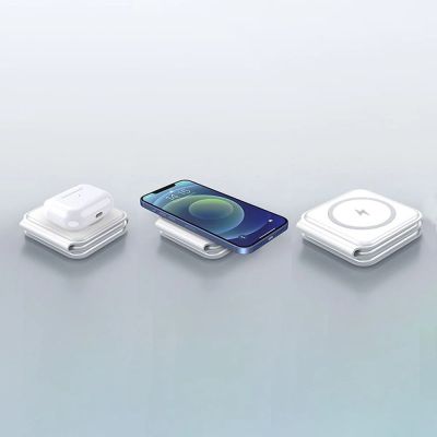 2. Ładowarka indukcyjna 3w1 Dudao A11N 15W - biała + kabel USB-C / USB-C