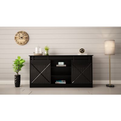4. Komoda 160x80x35 GRANERO czarny/czarny poł
