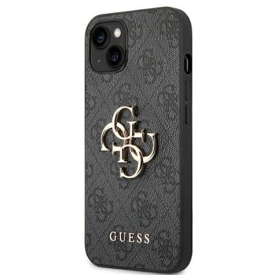 2. Etui Guess 4G Big Metal Logo na iPhone 14 / 15 Plus - szare