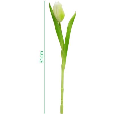14. TULIPAN BIAŁY 31CM JAK ŻYWY DEKORACJA WIOSENNA