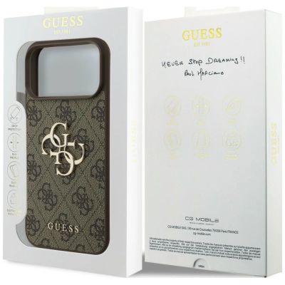 8. Etui Guess 4G Big Logo na iPhone 17 Pro / 18 Pro - brązowe