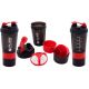 2. BIDON FITNESS SHAKER 500ML GREY RED PURE 2 IMPROVE