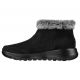 4. Botki zimowe damskie Skechers ON-THE-GO JOY FIRST GLANCE buty ze skóry zamszowej z futerkiem czarne (144041-BKGY)