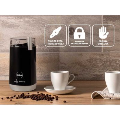 10. ELDOM MŁYNEK DO KAWY MK40 CAFRO 180W CZARNY