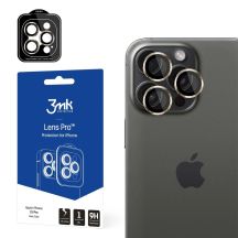 Osłona aparatu 3mk Lens Protection Pro ze złotą ramką na iPhone 15 Pro