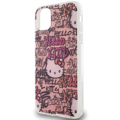 6. Etui Hello Kitty IML Tags Graffiti na iPhone 11 / Xr - różowe