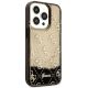 4. Etui Guess Liquid Glitter 4G Transculent na iPhone 14 Pro - czarne