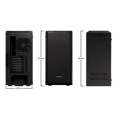 4. Obudowa BE QUIET! Pure Base 600 BGW21 (ATX, Micro ATX, Mini ITX; kolor czarny)