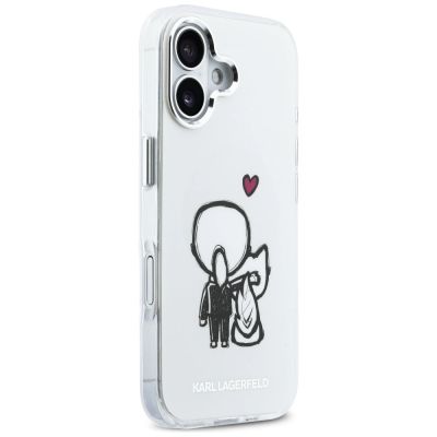 4. Etui Karl Lagerfeld Karl & Choupette Back MagSafe na iPhone 17 - przezroczyste