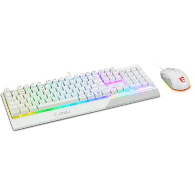 3. MSI S11-04DE305-CLA klawiatura Dołączona myszka Gaming USB QWERTZ Niemiecki Biały