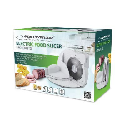 17. Krajalnica elektryczna Esperanza Prosciutto EKM017W (150W; kolor biały)