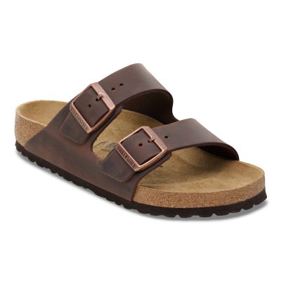 11. Klapki damskie/męskie brązowe Birkenstock Arizona Nubuk Habana narrow wąskie (52533)