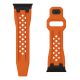 6. UAG Monarch - pasek FKM do Apple Watch series 4-6 & SE 1-3, 44mm / series 7-9, 45mm / series 10-11, 46mm / Ultra 1-3, 49mm (orange / black titanium)