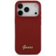 3. Etui Guess Silicone Script Metal Logo MagSafe na iPhone 17 Pro - czerwone