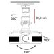 4. TECHLY UCHWYT DO PROJEKTORA SUFITOWY 22CM 10KG BIA