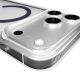 5. Etui Puro Lite Mag TPU+PC kompatybilne z MagSafe na iPhone 17 Pro - przezroczyste z niebieskim pierścieniem
